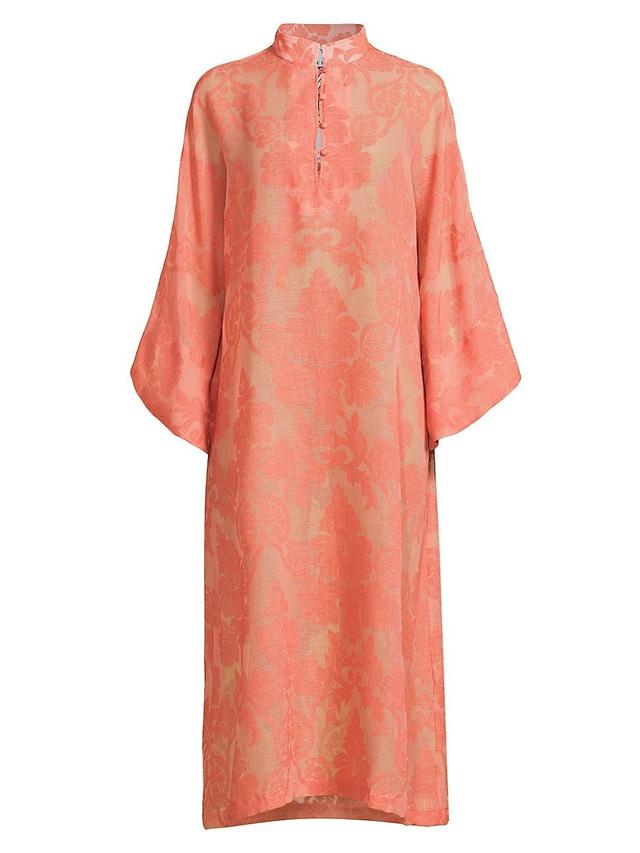 Womens Jacquard Linen Blend Caftan Product Image