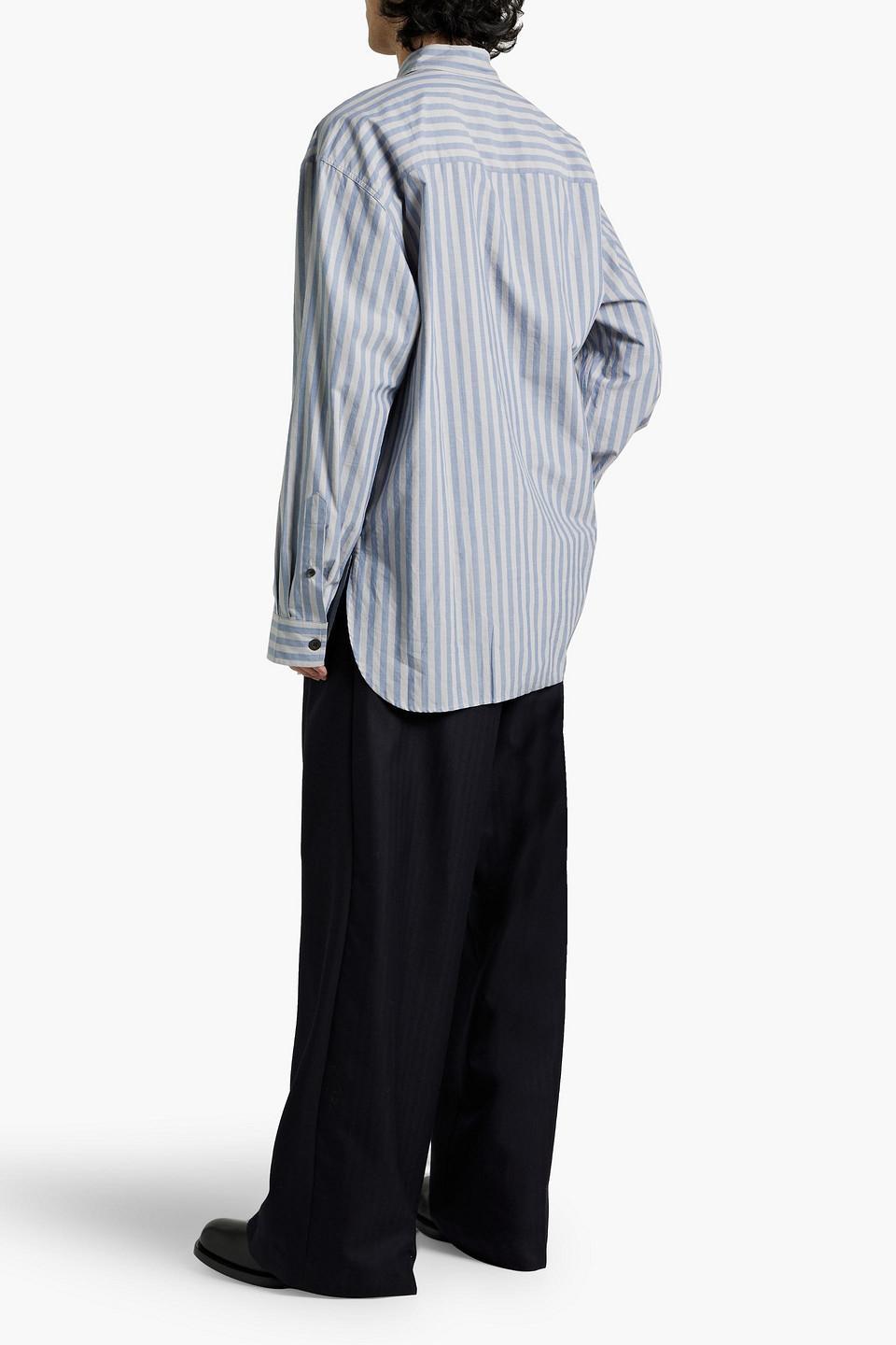 Navy Wide Wool Trousers In 509 Navy Product Image