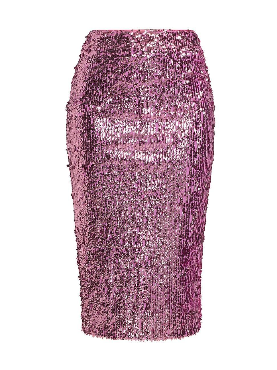 Womens Sequined Pencil Skirt Product Image