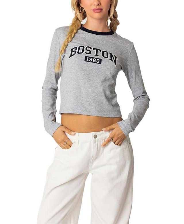 Edikted Boston Long Sleeve T Shirt Product Image