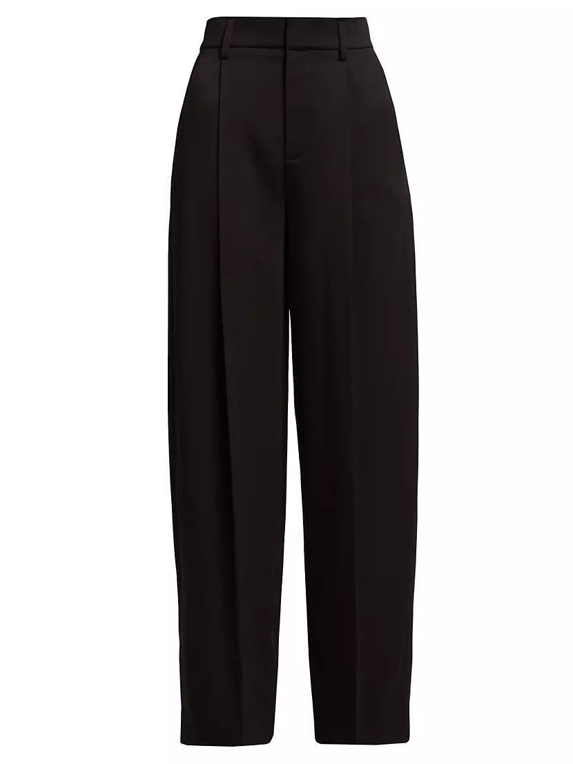 Satin Wide-Leg Trousers Product Image