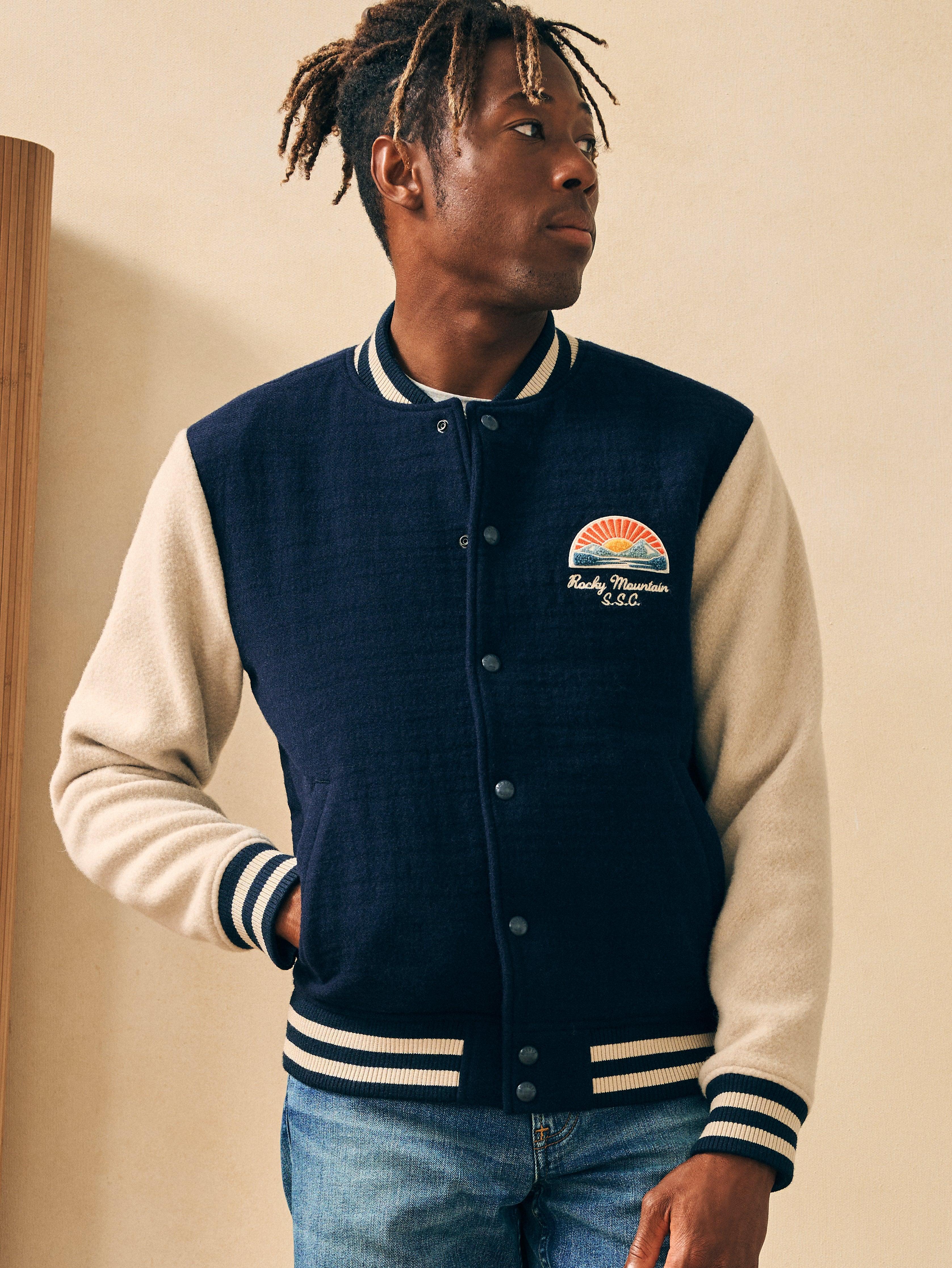 Varsity Jacket - Navy Male Product Image