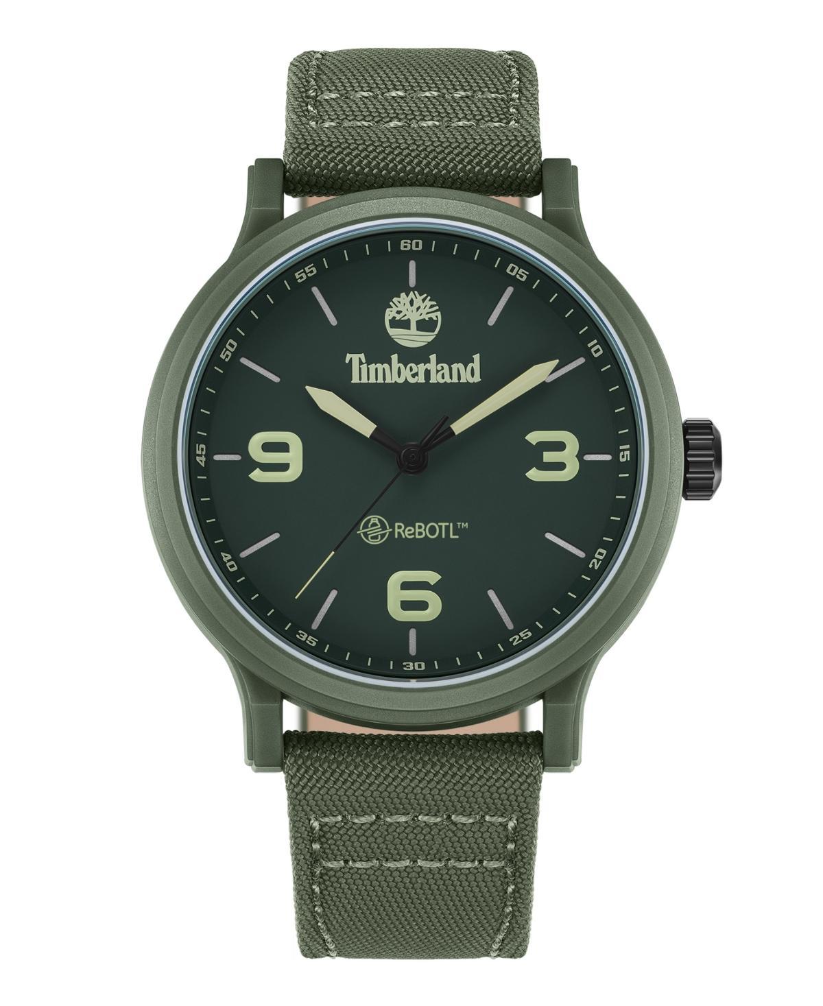 Timberland Mens Quartz Driscoll Green Nylon Strap Watch, 46mm - Green Product Image