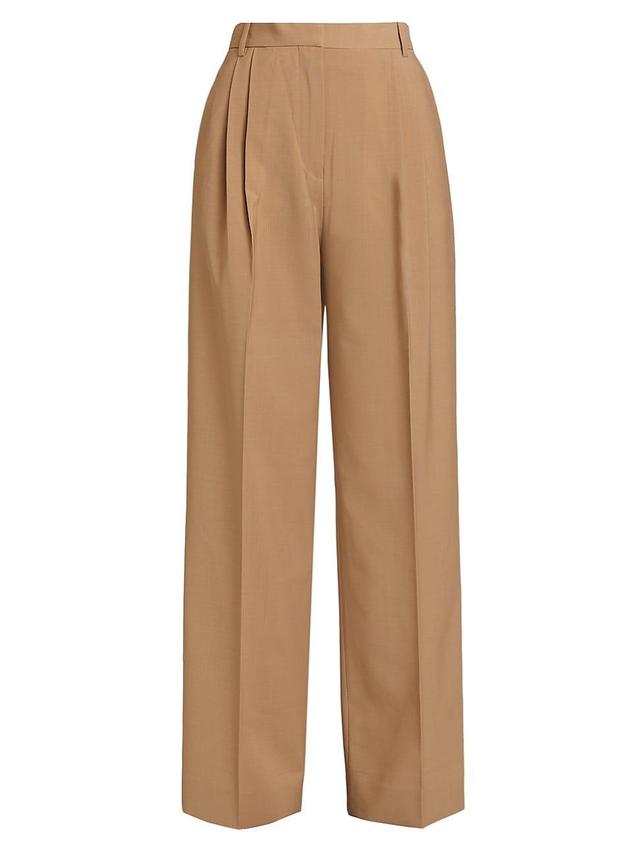 Womens Pleated Tailored Trousers Product Image