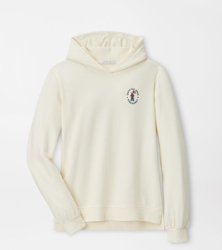 Peter Millar Mens 124th U.S. Open Lava Wash Relaxed Hoodie | Color: Salt Water Taffy | Size: XS Product Image