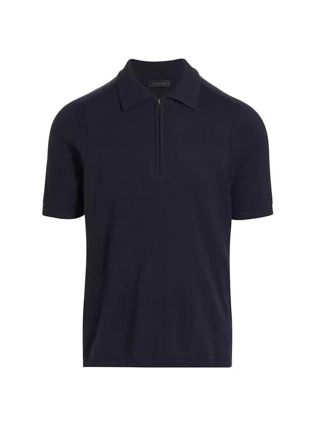 COLLECTION Ribbed Zip Polo Shirt Product Image