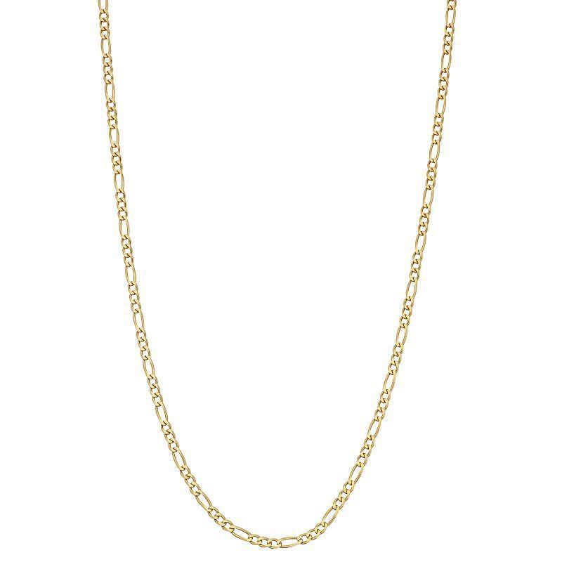 Primavera 24k Gold Over Silver Figaro Chain Necklace, Women's, Size: 24", Multicolor - Size: 24" Product Image