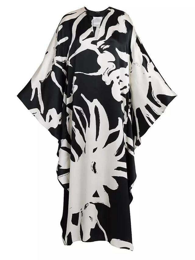 Printed Floor-Length Silk Caftan Product Image