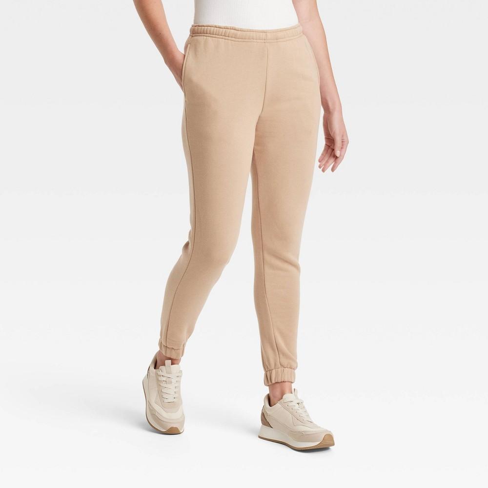 Womens Leisure Studio Mid-Rise Essential Joggers - Universal Thread Tan XL Product Image