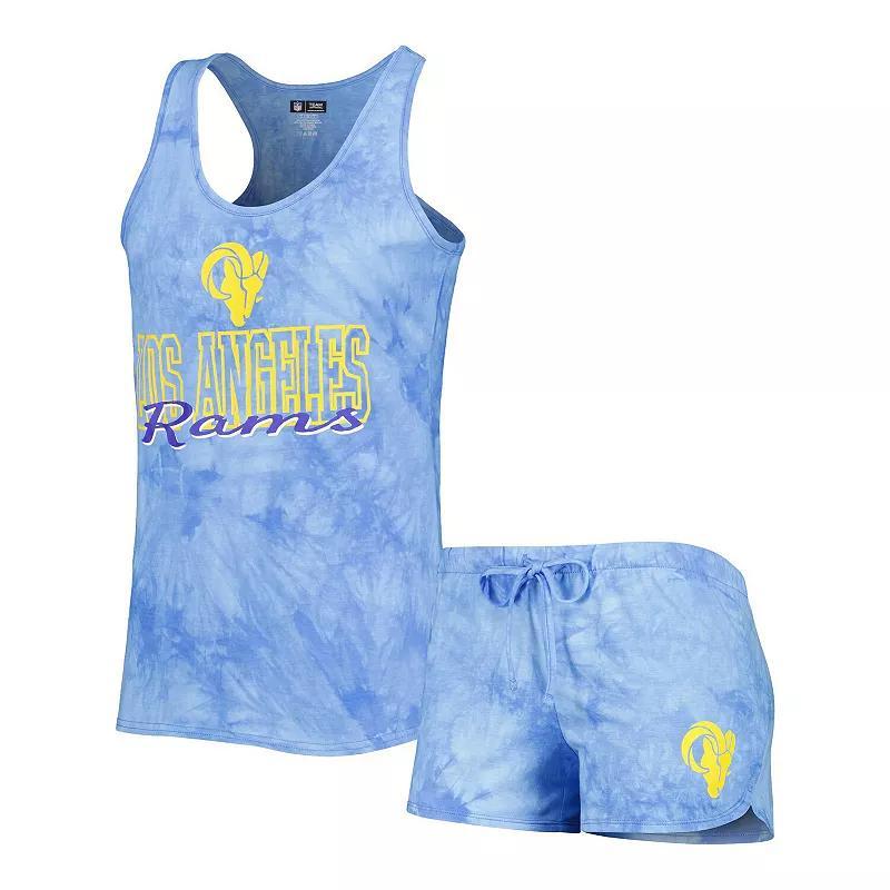 Women's Concepts Sport Royal Los Angeles Rams Billboard Scoop Neck Racerback Tank and Shorts Sleep Set Product Image