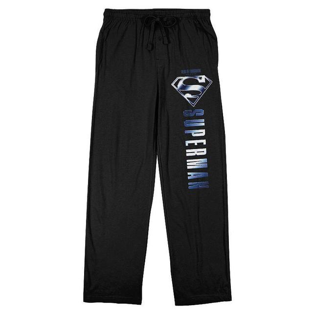 Mens Superman Classic Logo Sleep Pants Black Product Image