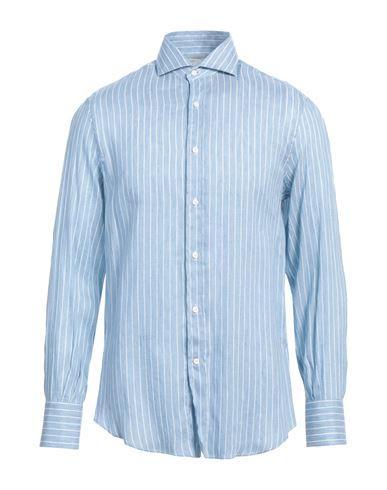 BRUNELLO CUCINELLI Man Shirt Sky Blue Size 3xl Linen, Lyocell Product Image