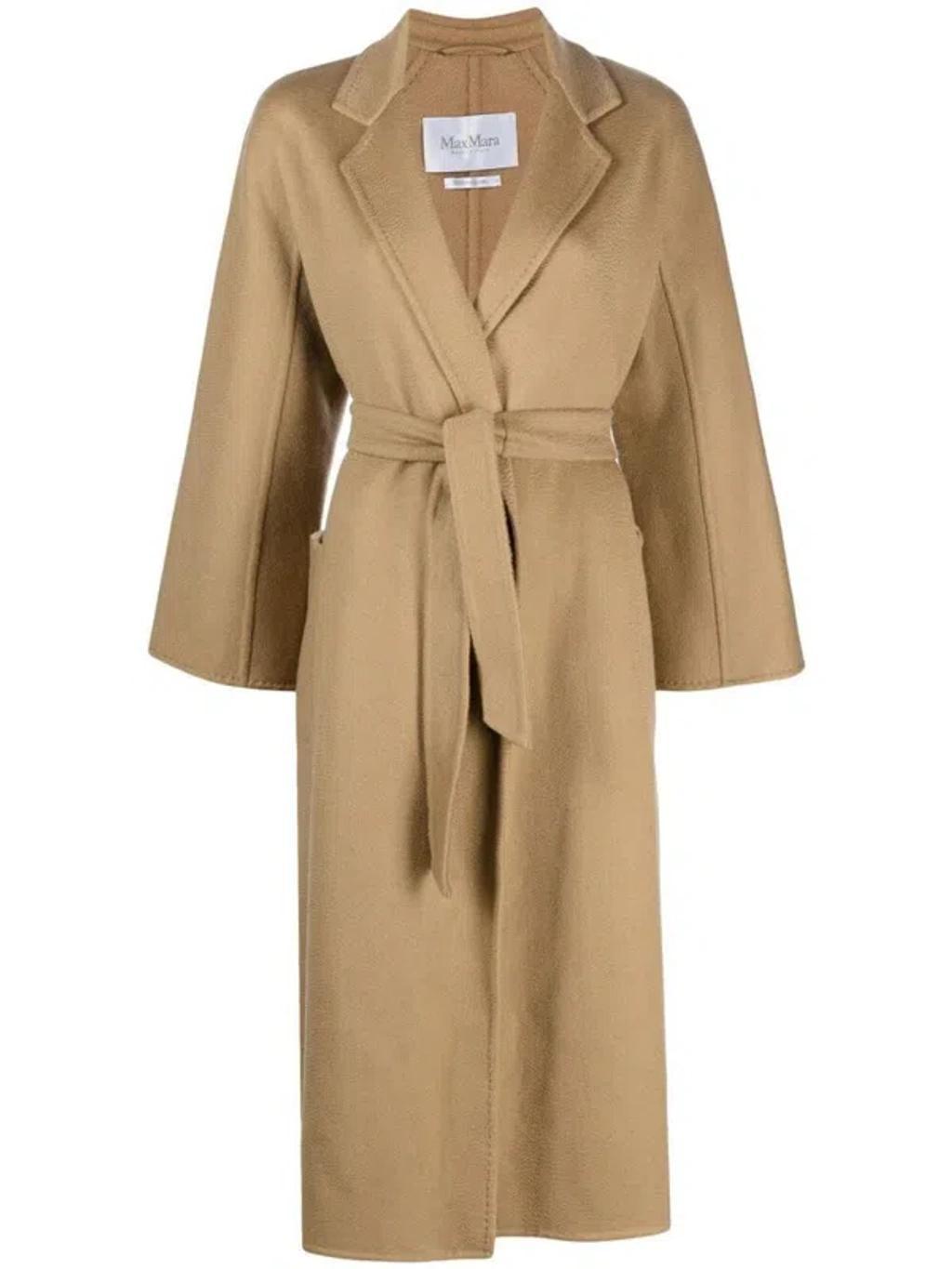 Ludmilla Belted Cashmere Midi Coat In Brown Product Image