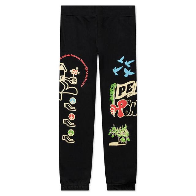 Peace and Power Sweatpants - Black Male Product Image