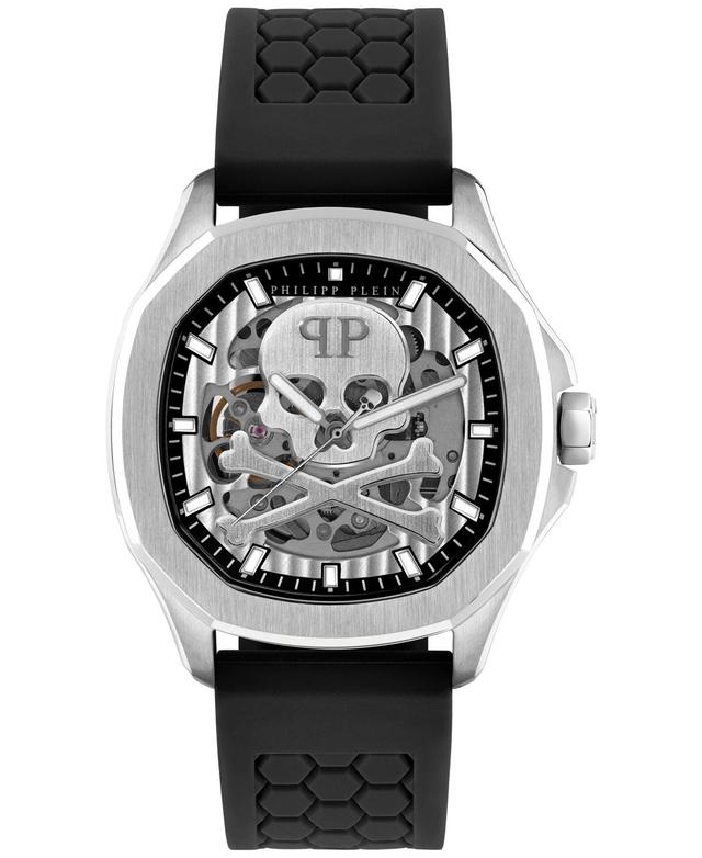 PHILIPP PLEIN Skeleton Spectre Silicone Strap Watch, 42mm Product Image