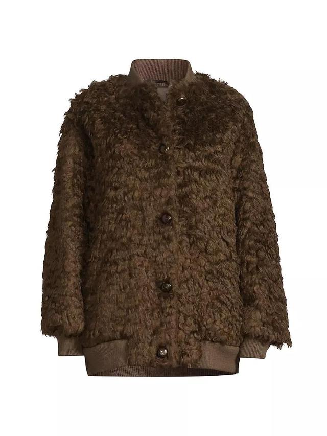 Agiate Faux-Shearling Button-Front Coat Product Image