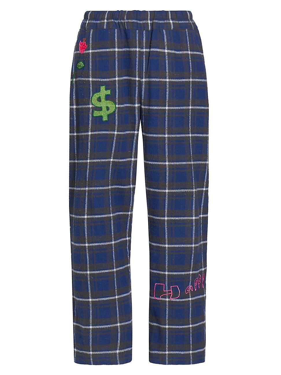 Mens Abundance Plaid Cotton Drawstring Pants Product Image