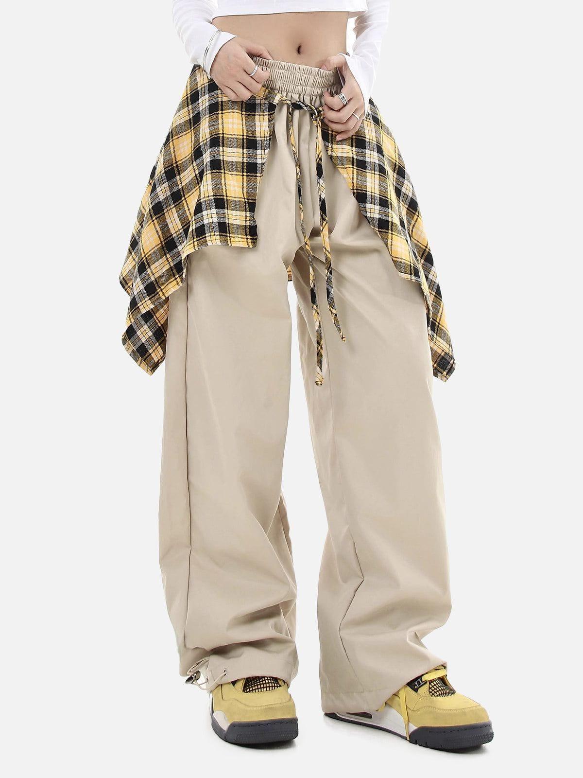 Aelfric Eden Detachable Plaid Baggy Pants Product Image