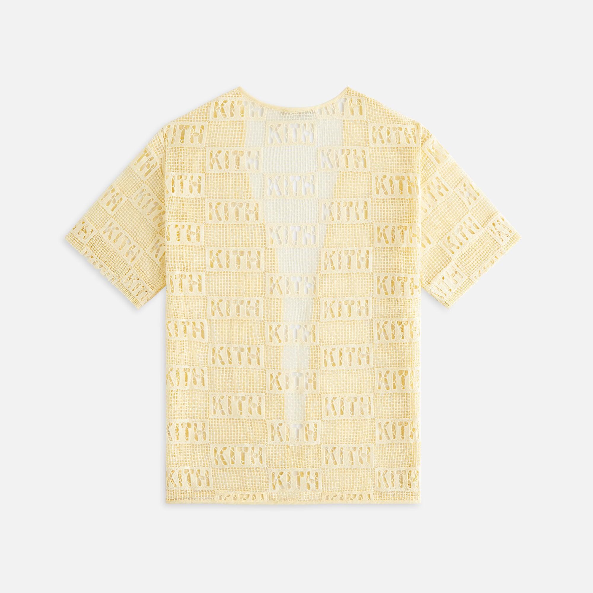 Kith Women Jace Logo Lace Baseball Shirt - Sunrise Female Product Image