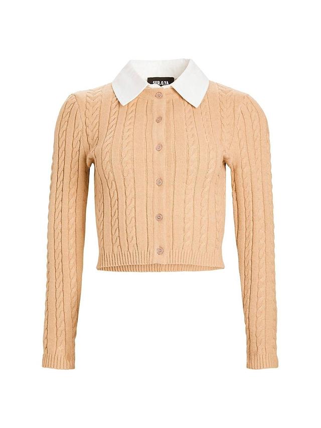 Womens Eloise Cable Knit Cardigan Product Image