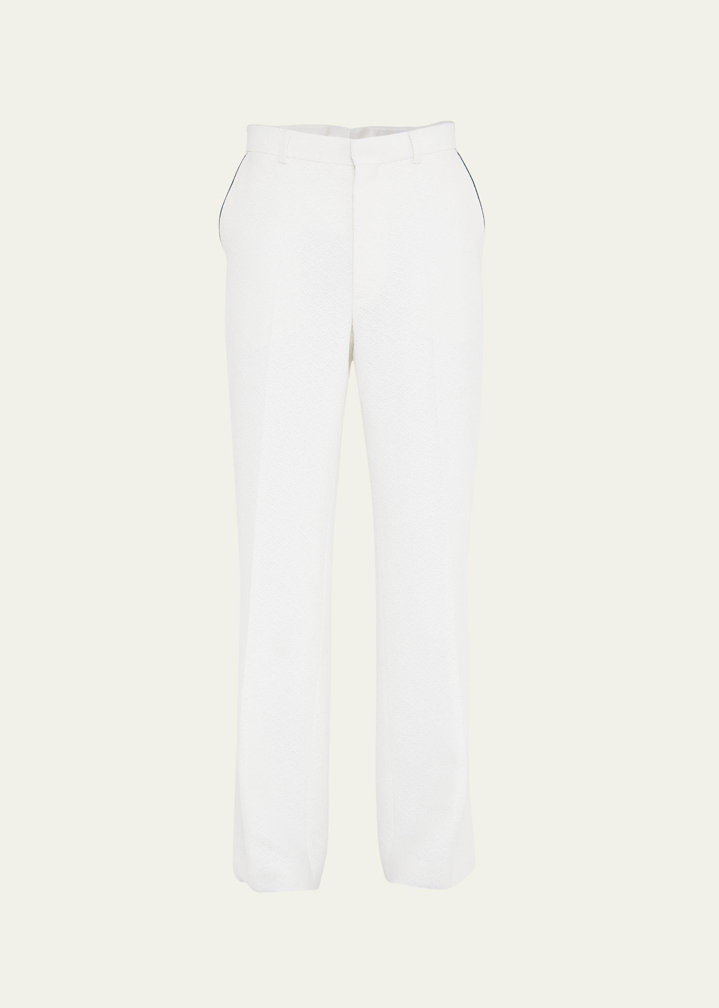 Mens Textured Straight-Leg Trousers Product Image