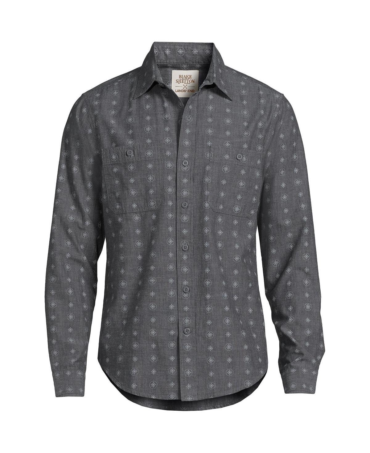 Mens Blake Shelton x Lands End Traditional Fit Lightweight Button-Down Work Shirt Product Image