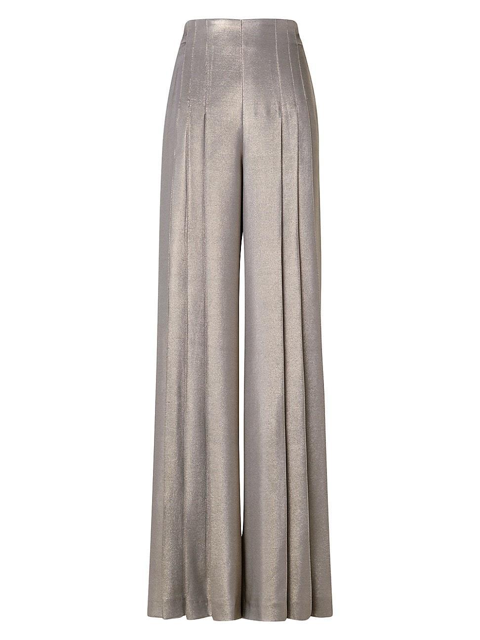 Womens Miyuki Silk-Blend Wide-Leg Pants Product Image