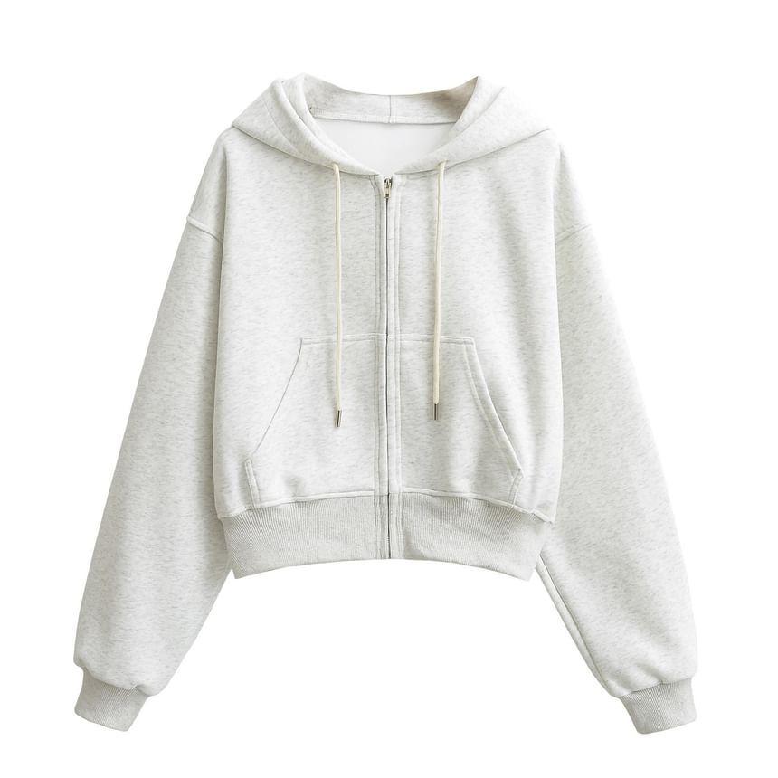 Plain Zip Hoodie Product Image