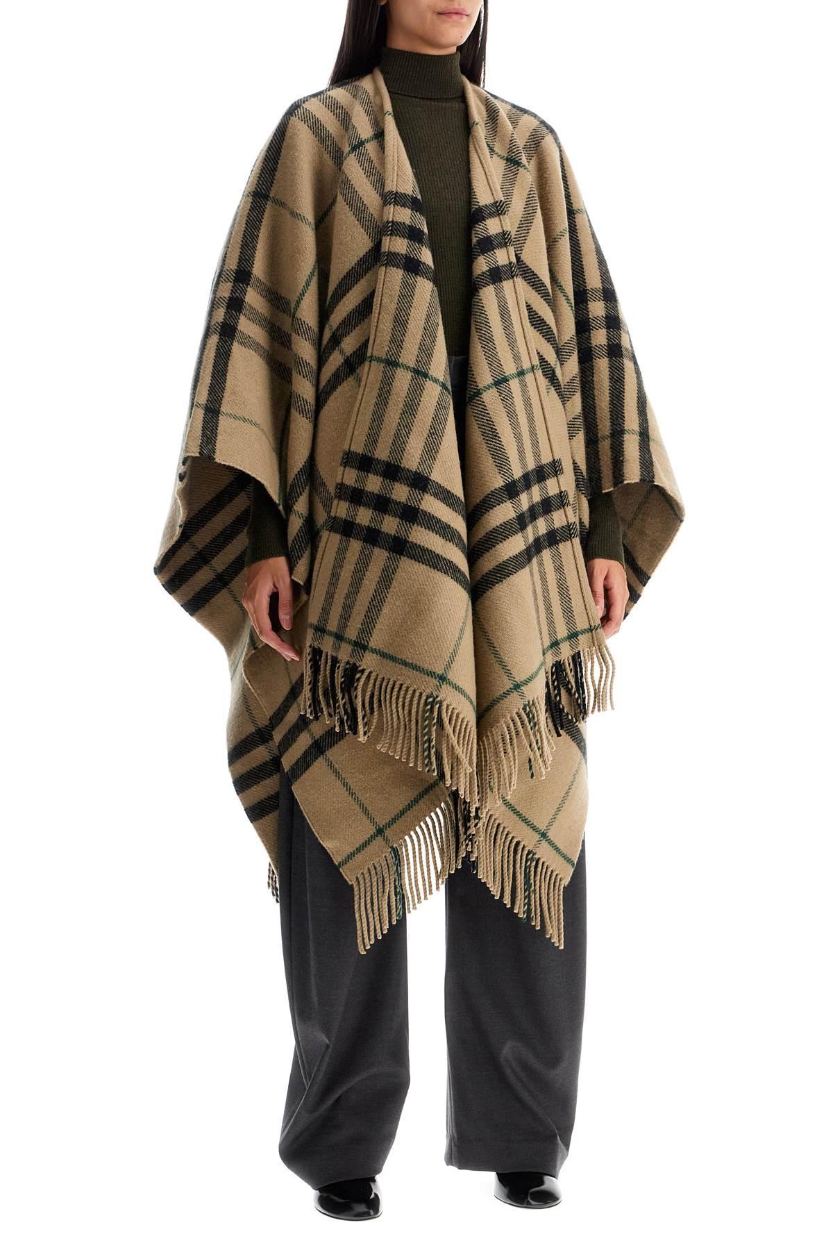 BURBERRY Ered Cape In Wool And Cashmere By Cate In Multi Product Image