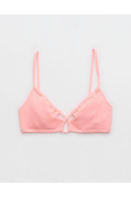 Aerie Crinkle Lace Up Scoop Bikini Top Women's Product Image