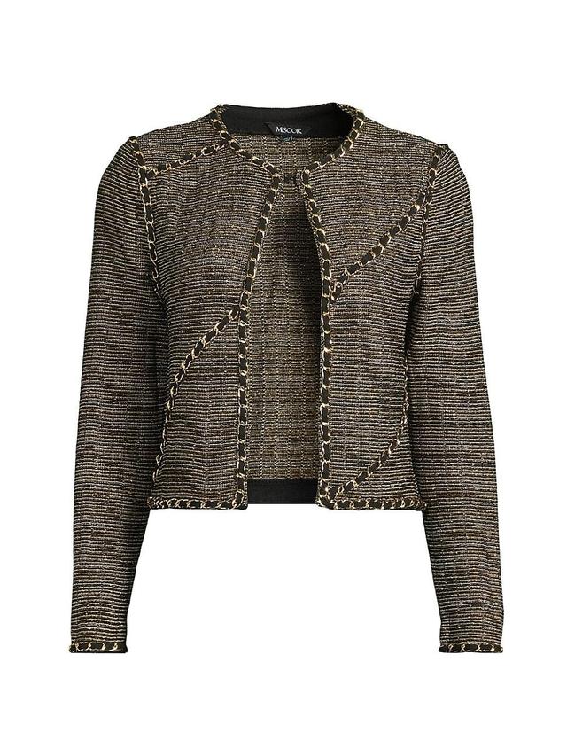 Womens Chain-Detail Knit Jacket Product Image