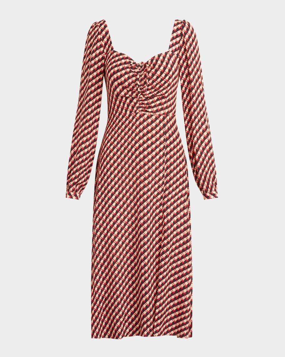 Vineyard Retro Houndstooth Maxi Dress product image