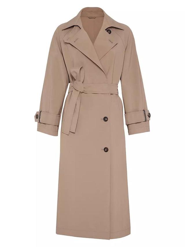 Techno Canvas Trenchcoat with Shiny Cuff Details Product Image