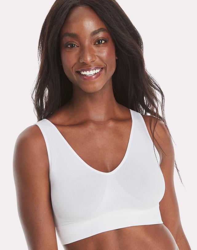 Hanes Cozy Seamless Womens Wireless Bra White S Product Image