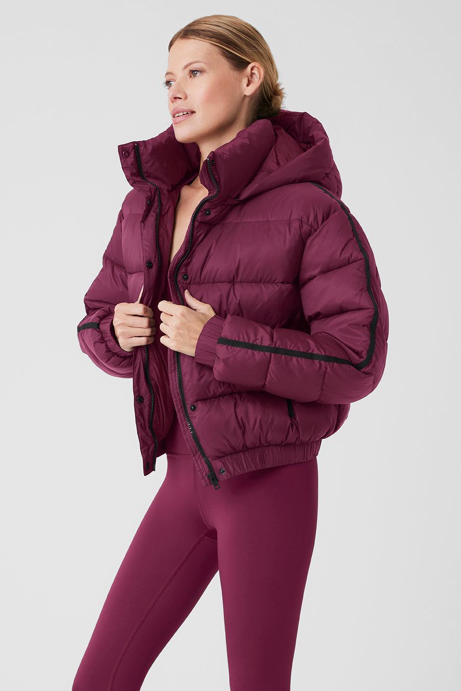 Aspen Love Puffer Jacket - Wild Berry Product Image