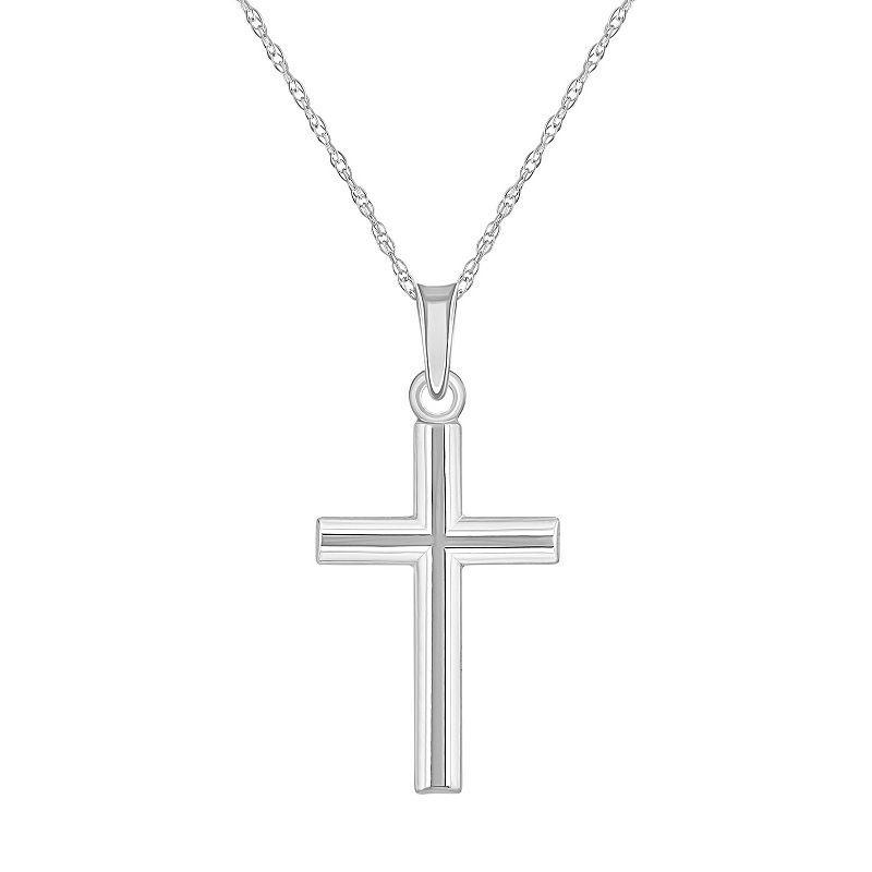 14k Gold Cross Pendant Necklace, Womens Product Image