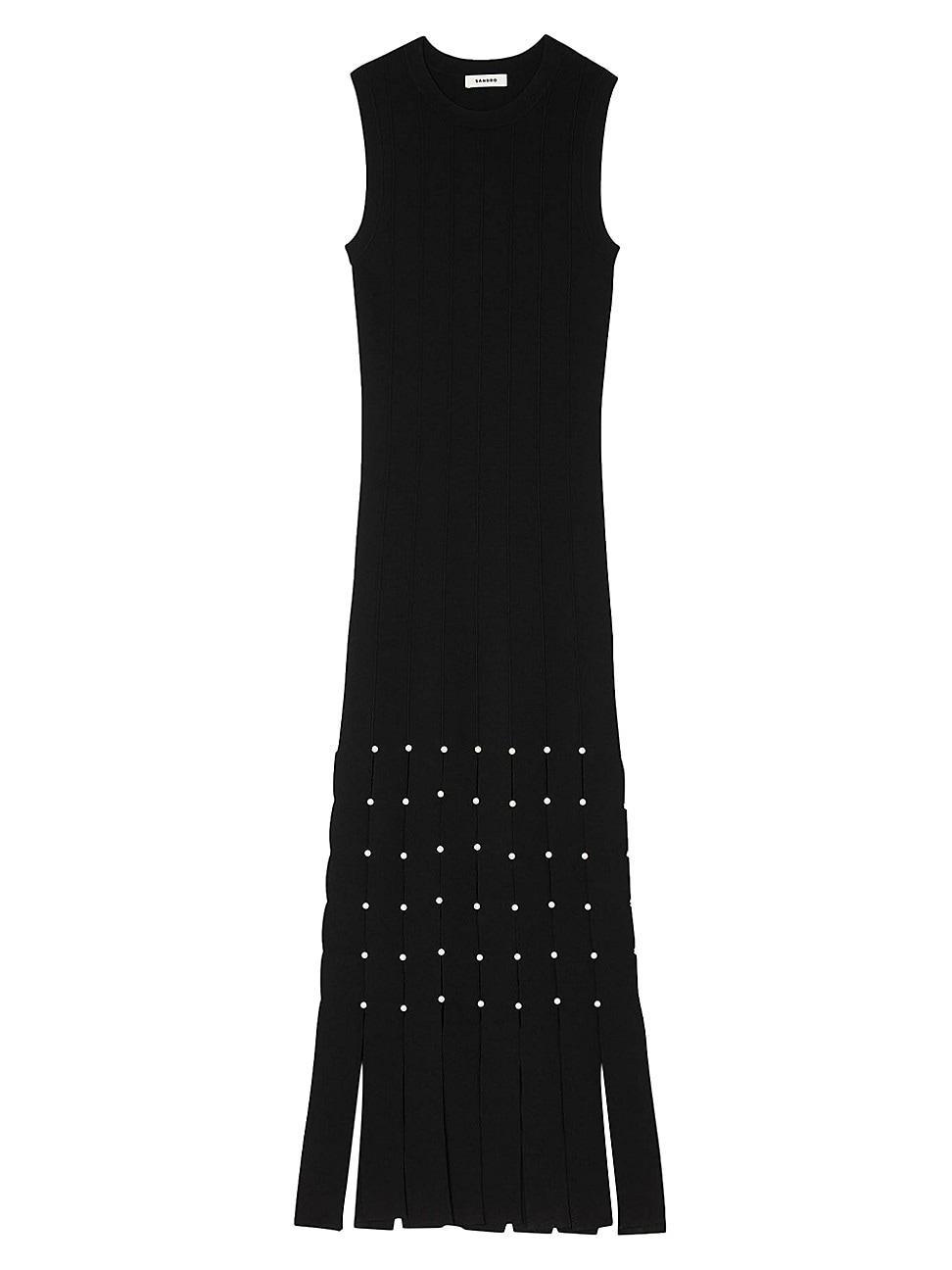 Womens Fringed Maxi Dress Product Image