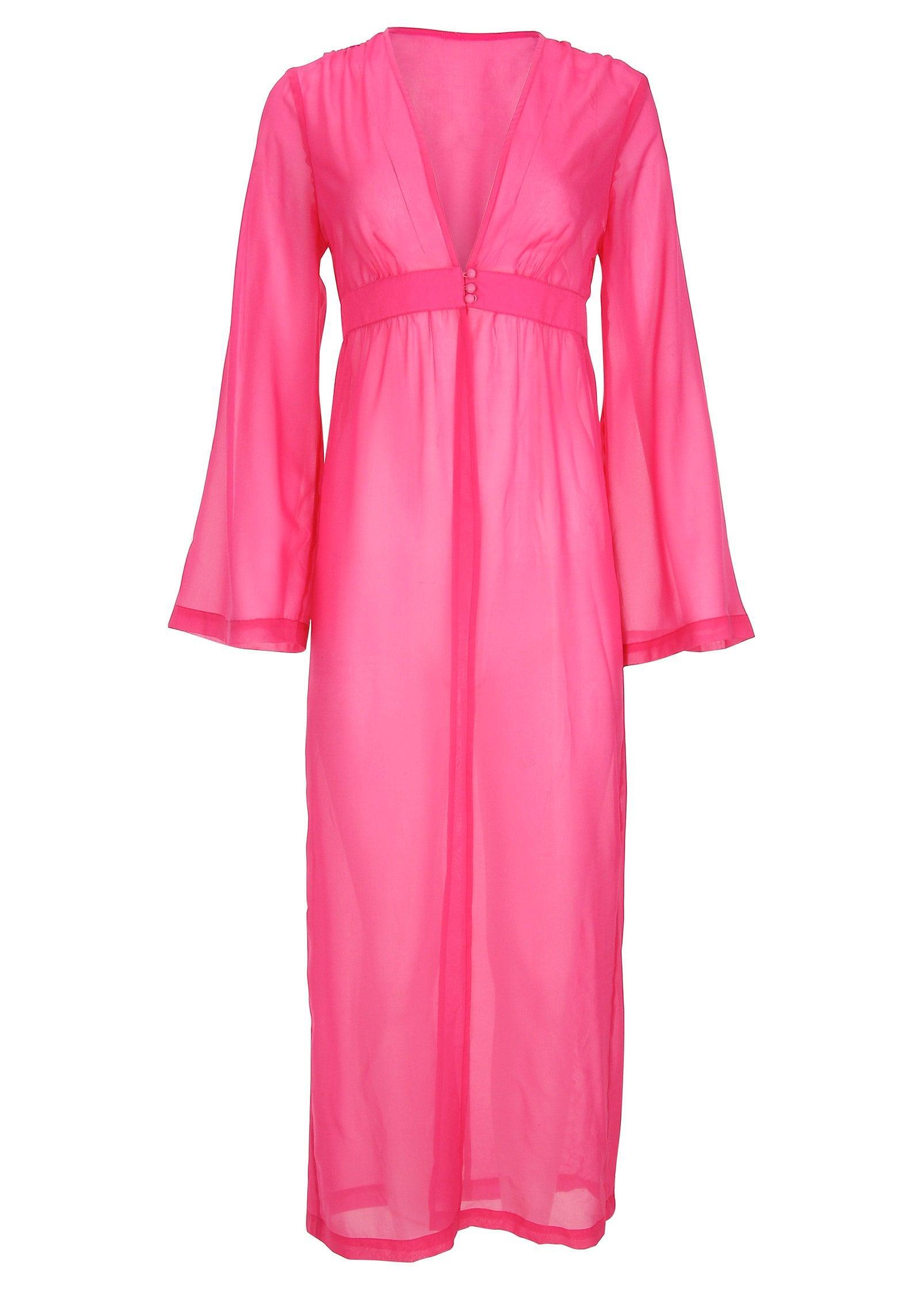 Sea Breeze Kimono Cover-Up - Fuchsia Product Image