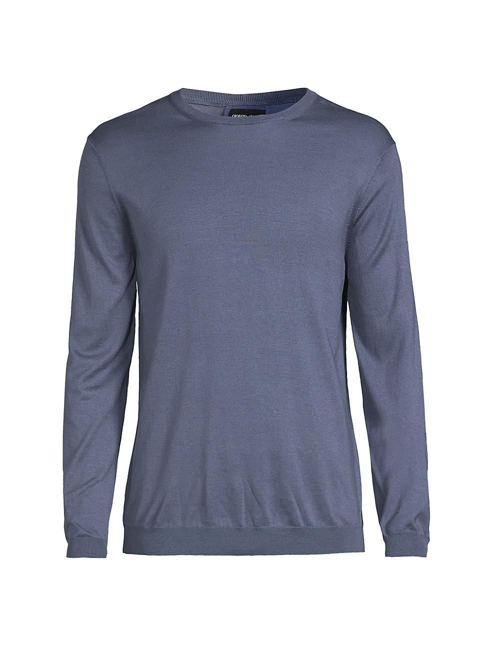 Mens Silk-Cotton Crewneck Sweater Product Image