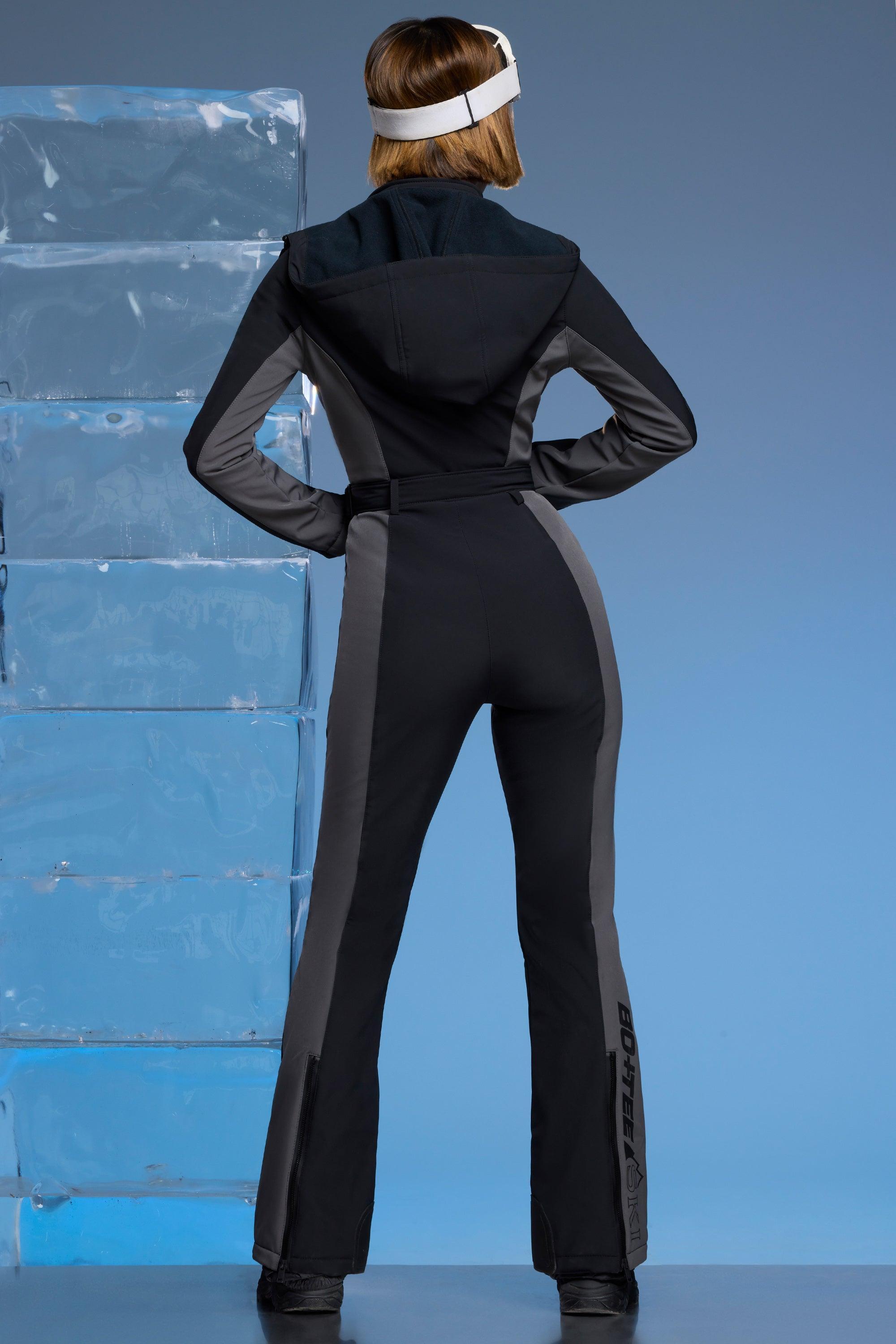 Fleece Lined Ski Suit in Black Product Image