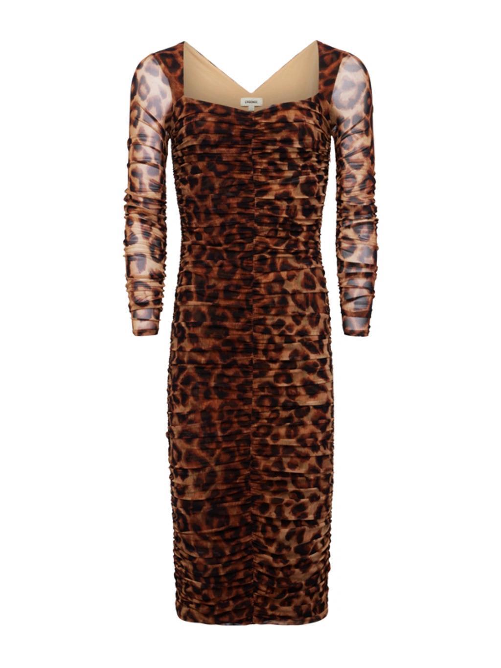 Marise Leopard Print Bodycon Dress In Fawn Multi Soft Leopard Product Image