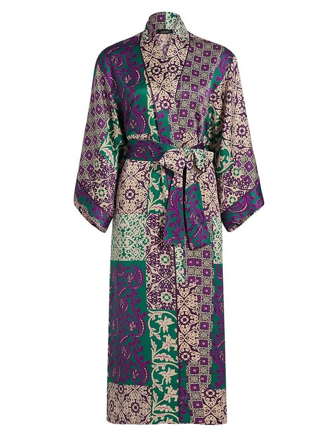 Womens Tapestry Satin Robe Product Image