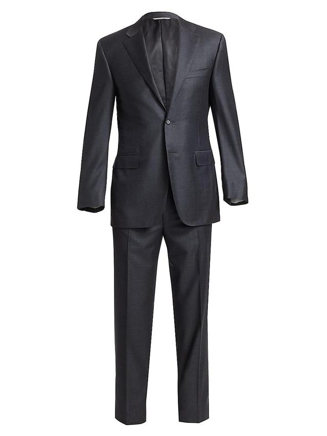 Mens Wool Two Button-Front Suit Product Image