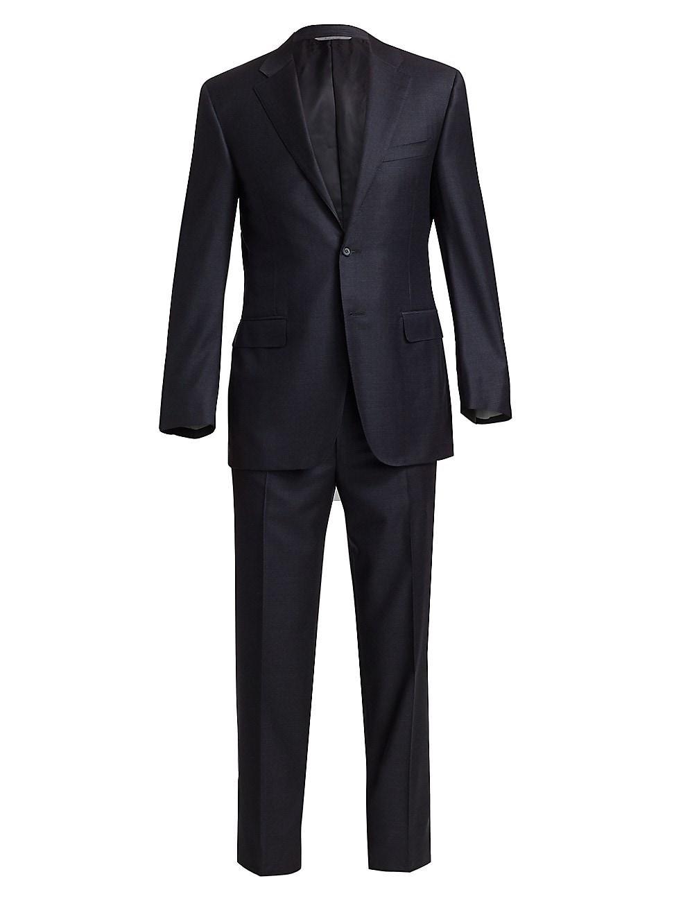 Mens Wool Two Button-Front Suit Product Image