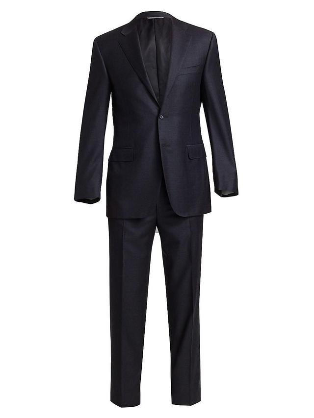 Mens Wool Two Button-Front Suit Product Image