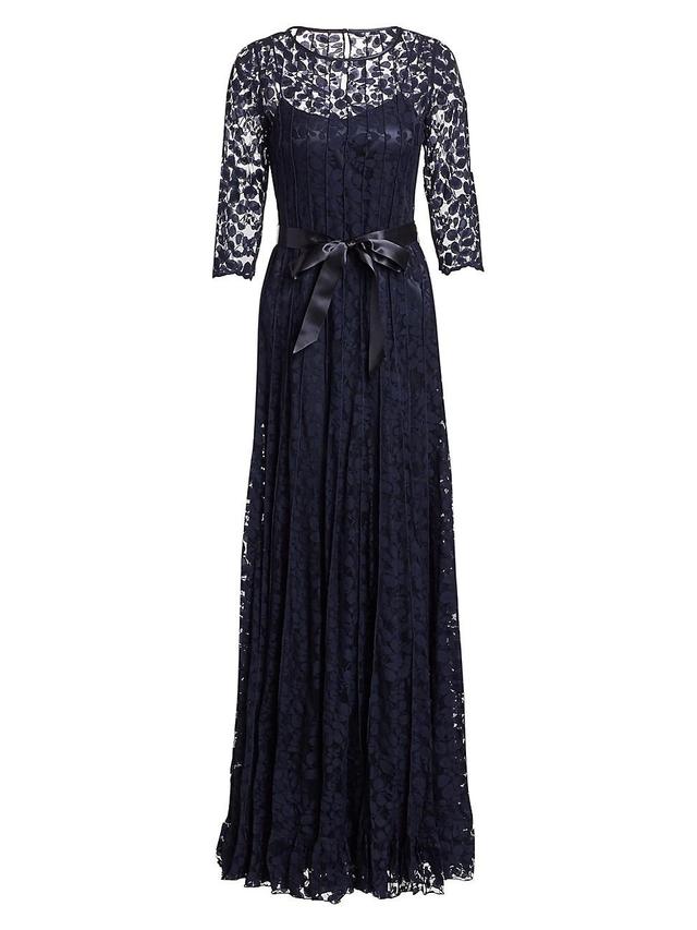 Womens Lace Pintuck Gown Product Image