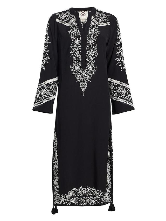 Womens Paola Floral Embroidered Caftan Product Image