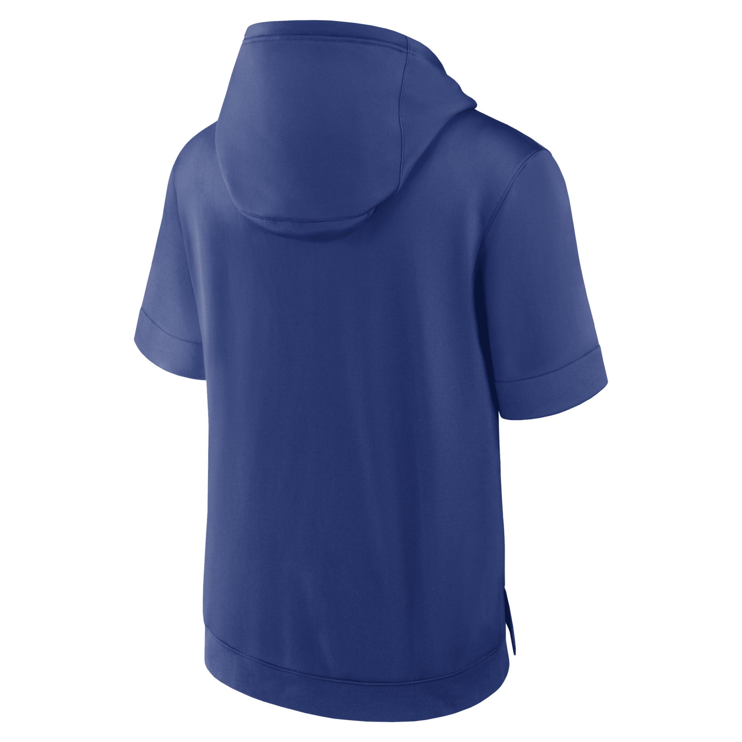 Nike Mens Royal Chicago Cubs Tri Code Lockup Short Sleeve Pullover Hoodie - Royal Product Image