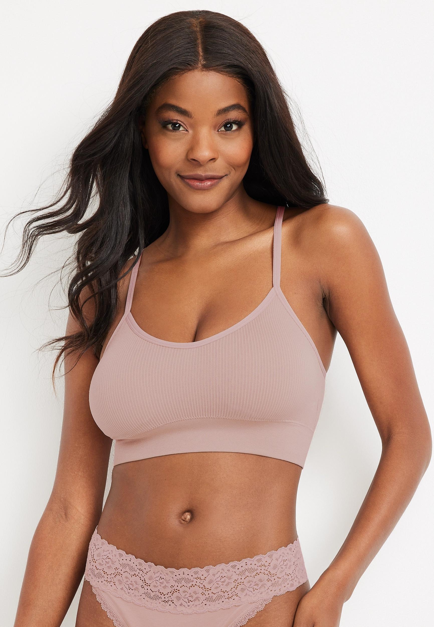 Maurices Womens True Stretch Seamless Simple Strap Bralette Brown Size X Large Product Image