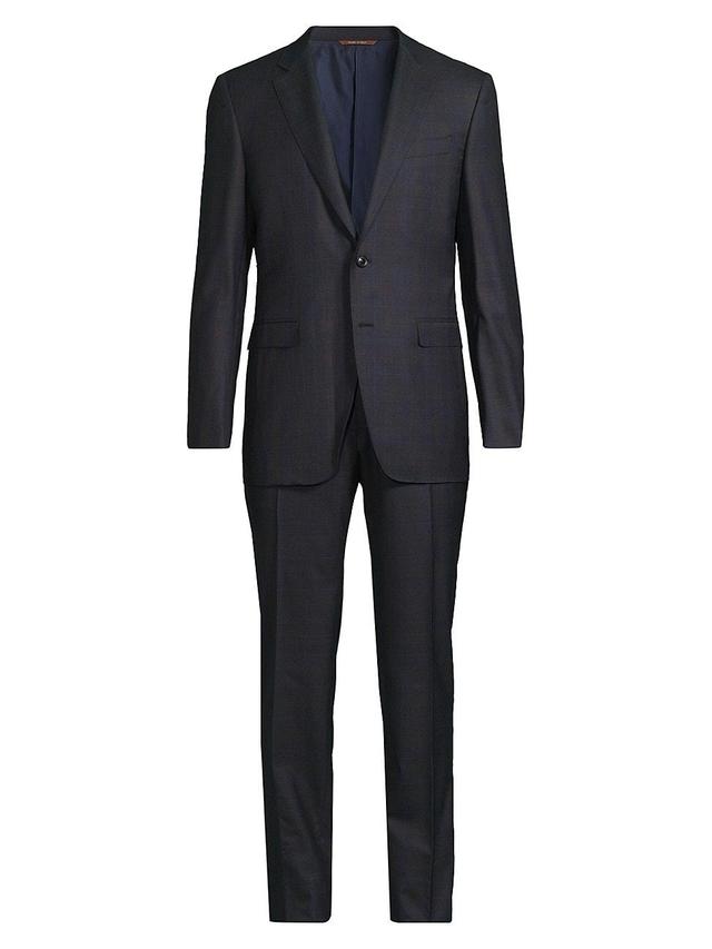 Mens Milano Plaid Wool Single-Breasted Suit Product Image